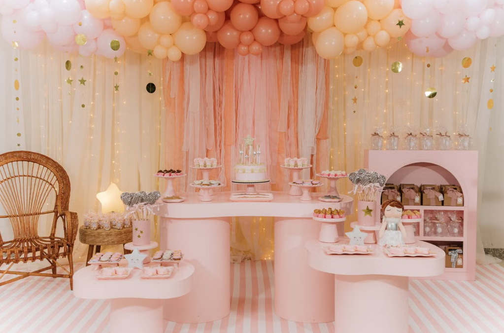 Dreamy Pink Princess-Style Party Decor & Setup Service